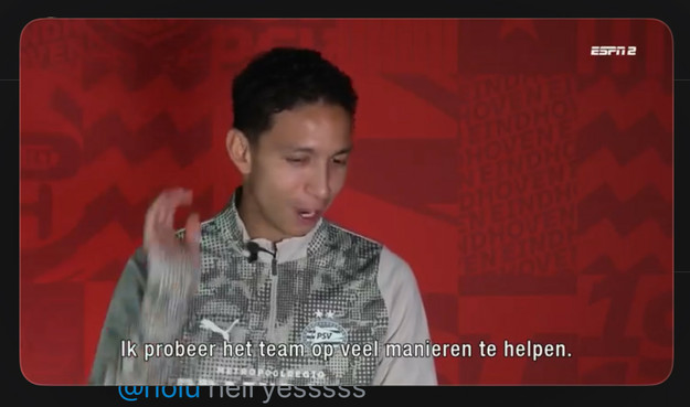 somebody from psv Eindhoven talking about stuff