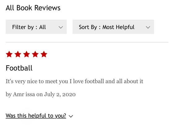 All Book Reviews
Filter by : All
Sort By : Most Helpful

Football

It's very nice to meet you I love football and all about it

by Amr issa on July 2, 2020
