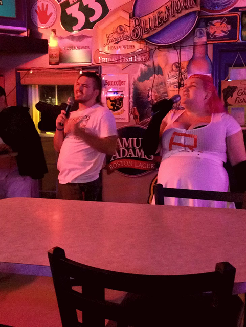 me and my bestie doing karaoke to I'll Make A Man Out of You from Mulan