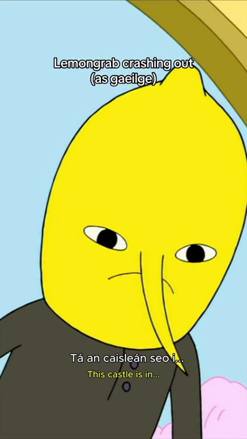 lemongrab crashing tf out in Irish 