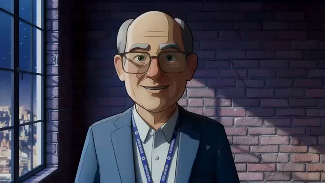 weird AI video of Readings chairman talking about fireworks with bizarre pauses