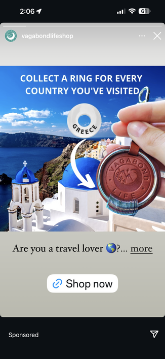 expensive ass metal rings with country names on them