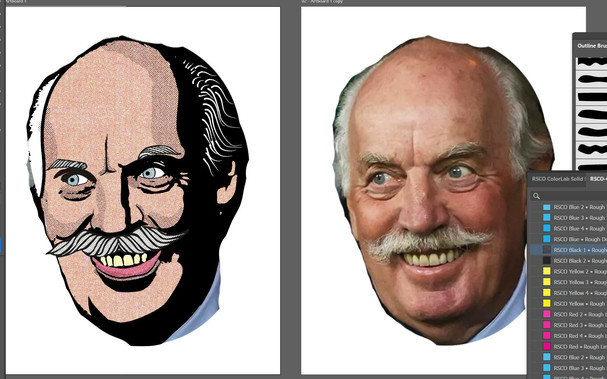truly horrifying vintage comic style rendition of dermot desmond
