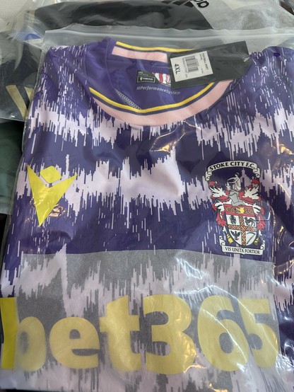 absolutely grim stoke city kit. it's like you had a file containing the color purple and it got corrupted somehow. asymmetrical collar?? dire.