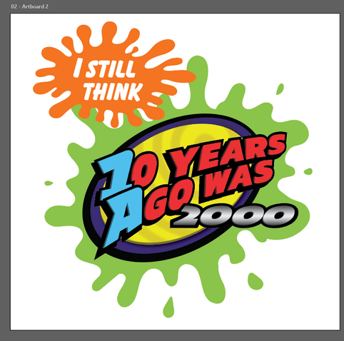 logo in the style of the old nickelodeon show Double Dare 2000 except it says 
I Still Think