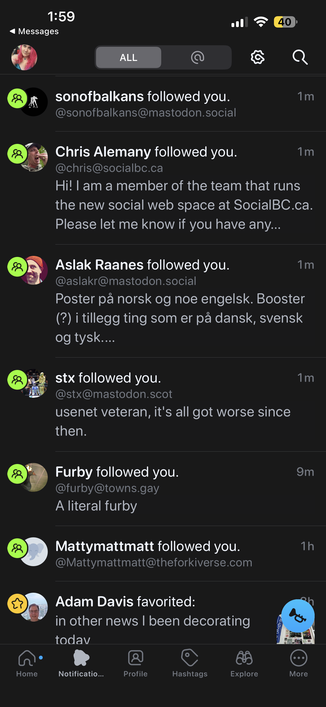 I just got a bunch of new followers for no apparent reason